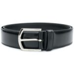 Premium Glossy Black Leather Belt for Men – Polished Silver Buckle | Luxury Formal Style
